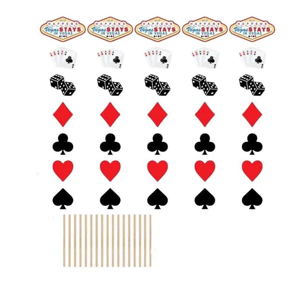 Las Vegas Casino Photo Booth Props - Casino Theme Party Decorations